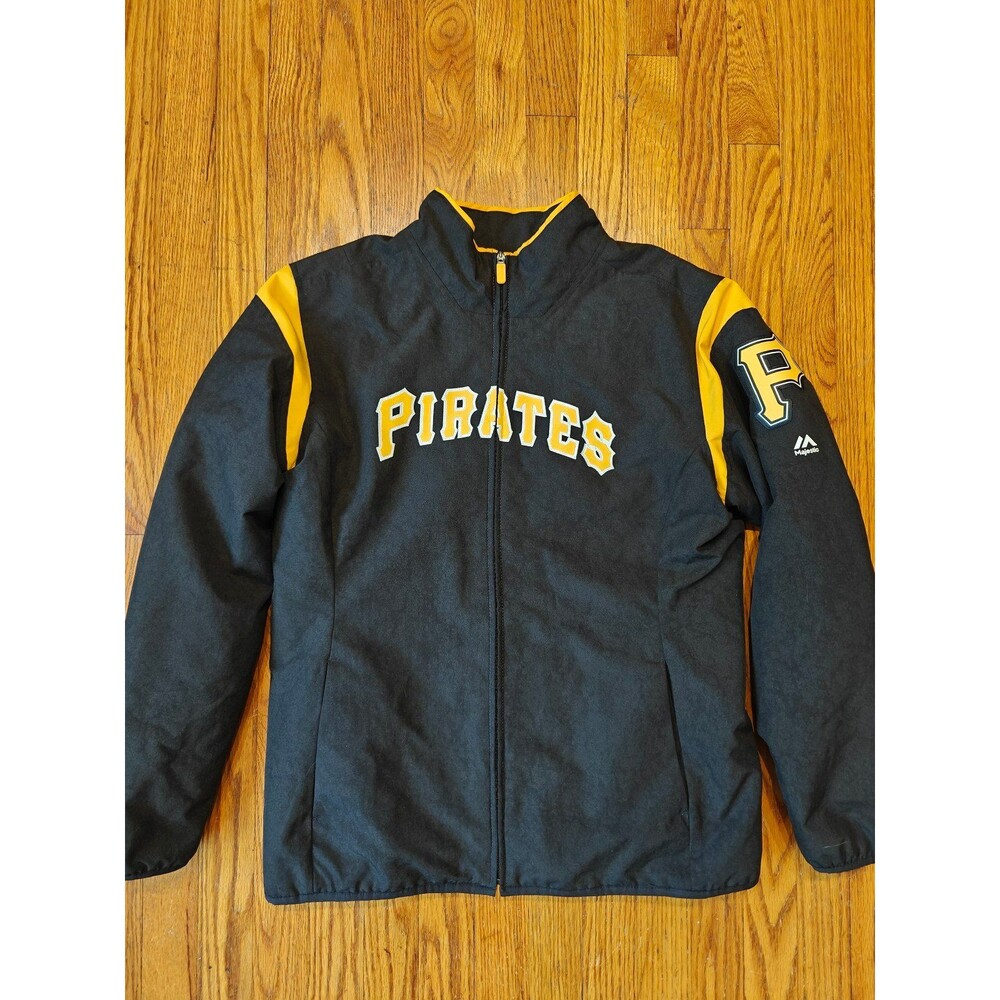 MLB Pittsburgh Pirates Majestic Authentic game Day Jacket Full-Zip Large Thermal